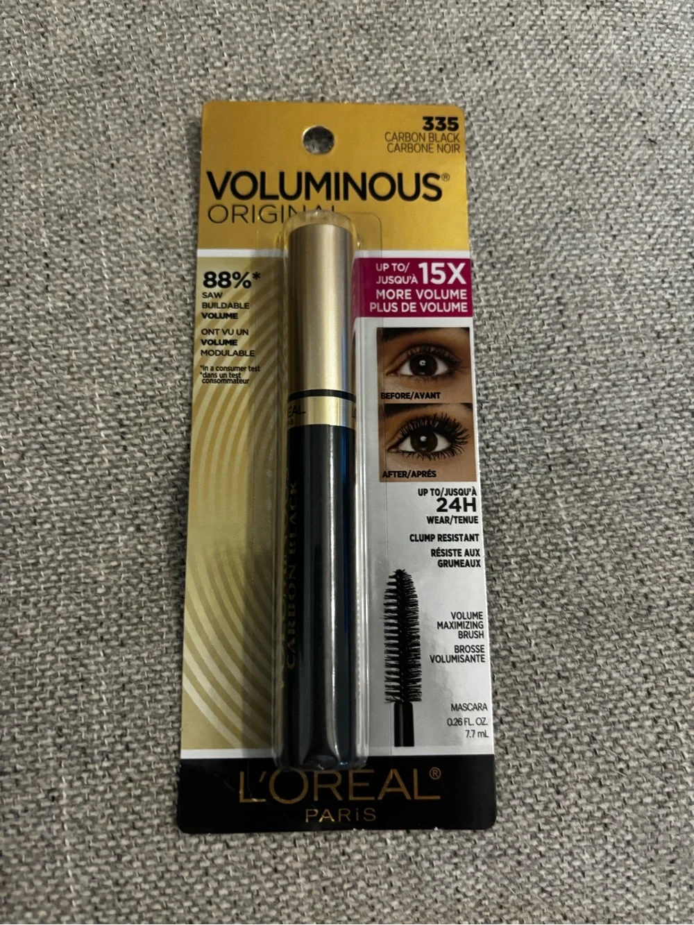 5 items x $25 L'Oreal Voluminous Original Mascara - Carbon Black with Gold Cap
